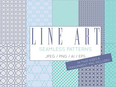 Line Art Seamless Patterns sublimation paper
