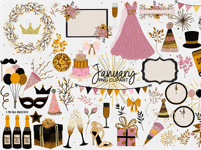 January Clipart new years eve clip art