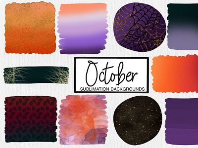 October Sublimation Backgrounds gold