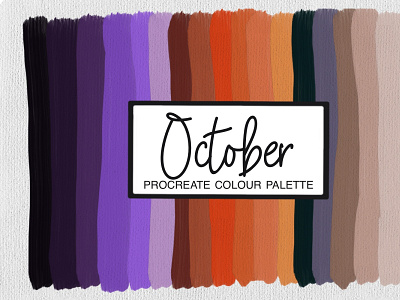 October Colour Palette halloween procreate color