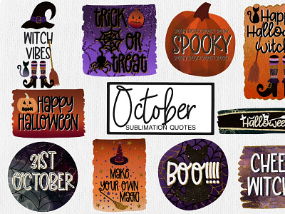 October Sublimation Designs