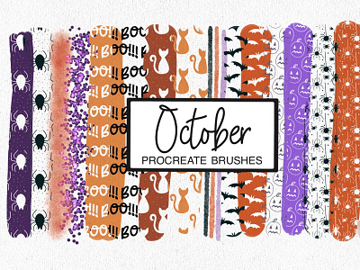 October Procreate Brushes spooky pattern brush
