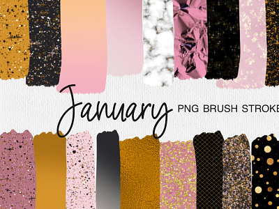 January Brush Stoke PNG