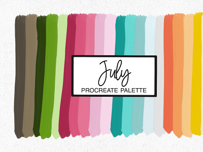 July Procreate Palette floral color palette
