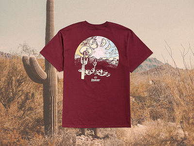 Many Moons Tee apparel graphics cactus desert design graphictee graphictees illustration mountains outdoor outdoors saguaro