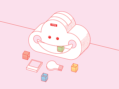 Creative Challenge azure cloud design illustration microsoft pink red toy