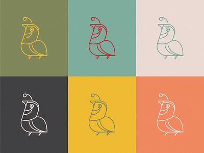 Quail Icon bird bird icon birds blue design icon icon design iconography illustration logo pink quail red
