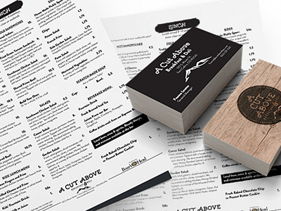 Menu & Business Card Design branding business card design graphic design id identity layout menu print design restaurant