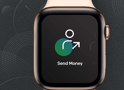 Qeutran UI design for Apple Watch app design illustration typography ui vector