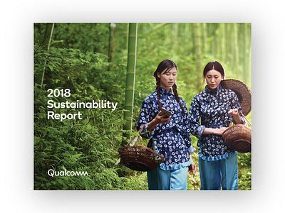 Qualcomm Sustainability Report corporate reporting design indesign layout sustainability typography