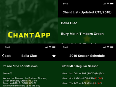 ChantApp - Soccer Supporter Fan App (Prototype)