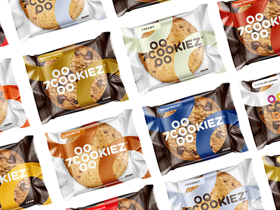7COOKIEZ - DUBAI 7 branding cookiez design flat logo packaging sachet