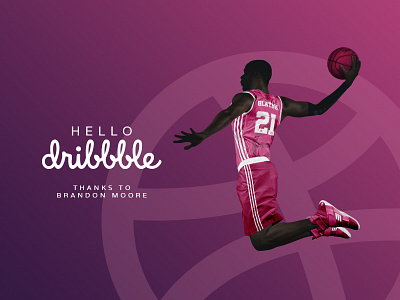 Hello dribbble! basketball design dribbble invitation