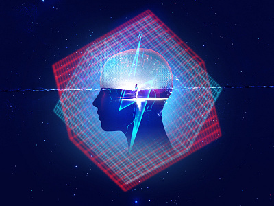 Neuro Wallpaper 3d branding composition design designinpiration illustration photoshop retro retrowave