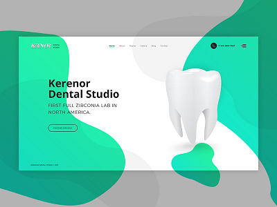 Dental Studio Main Page dental design interaction slider teeth