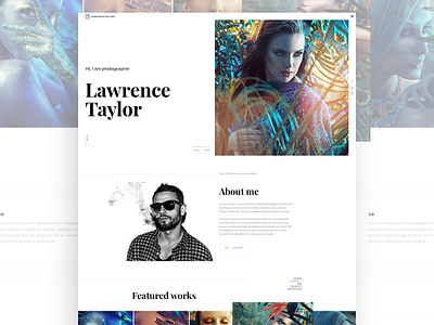 Photographer Landing landing page modern photographer