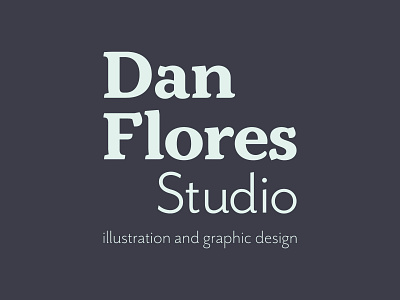 Logo for my freelance business: Dan Flores Studio branding design graphic design illustration logo typography vector