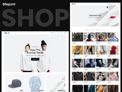 Shoprrr Website illustration ui web web design