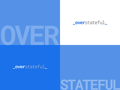 Overstateful design logo typography ui