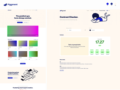 Piggment design illustration logo ui ux