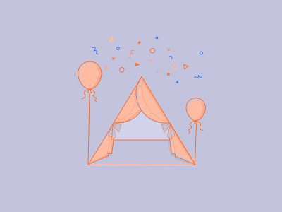 Wedding tent app icon sketch ui