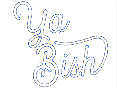 Work In Progress -Ya Bish 🙌 custom illustrations design lettering typo typograhy ya bish