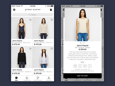 Another eCommerce App Concept ecommerce ios popup product listing shopping white