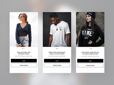 Online Shopping & Fashion App UI - Onboarding Screens app app design app layout appdesign appui appuidesign clothing fashion ios mobile online shop online shopping shop shopping shopping app store ui uidesign uiux ux