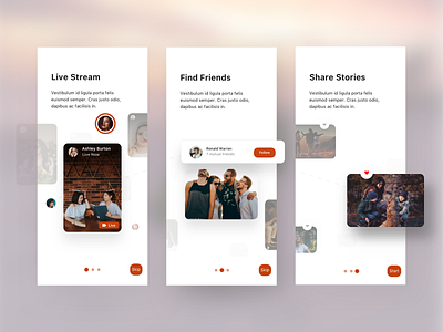 Social App UI - Onboarding Sneak Peek