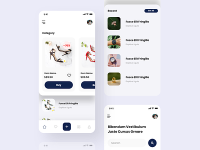 E-Commerce App UI - Light Version