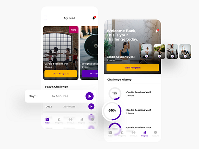 Fitness App UI Template I