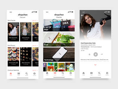 Video Shopping App UI