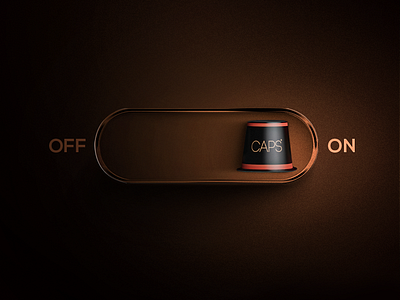 On_Off brown capsule clean coffee color light onoff switch switch