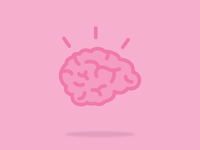 Brain bold brainstorm design flat freelance graphic icon lines thick