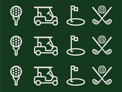 Golf Icons design golf icons illustration logos