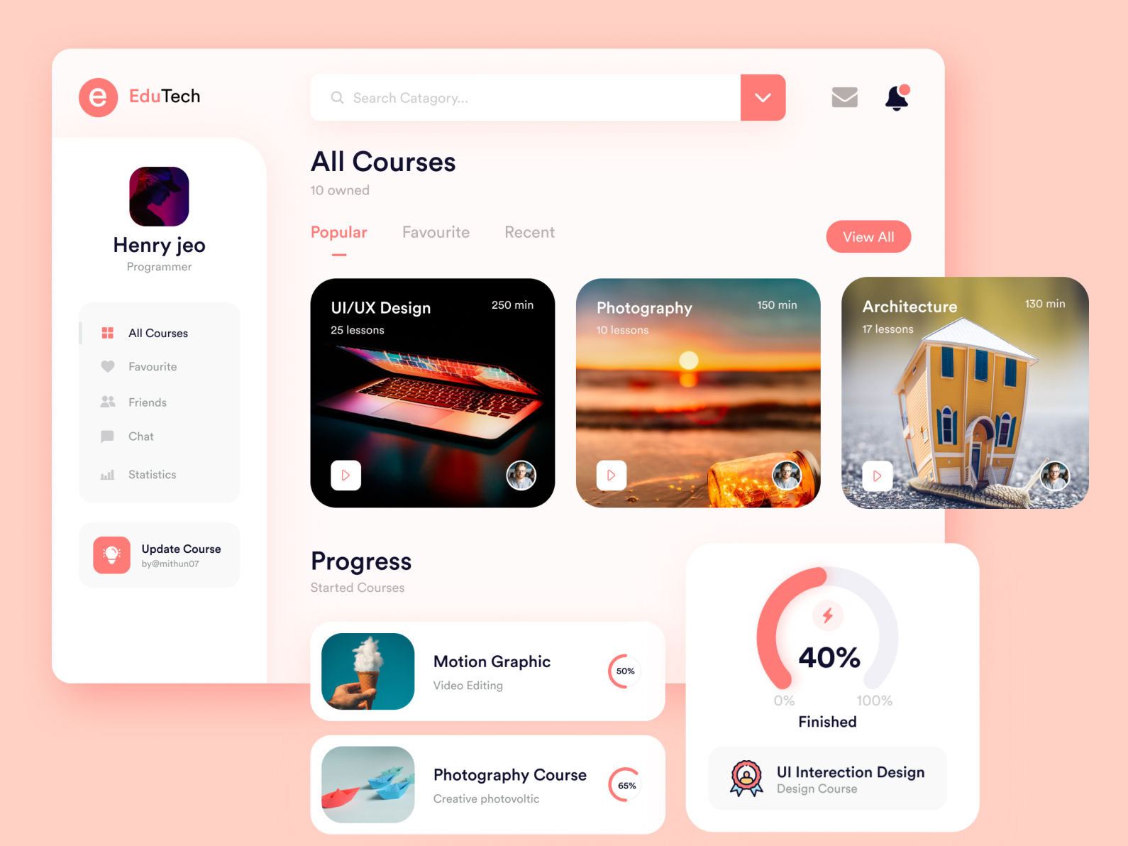 Course ui. UI Experiments Challenge.