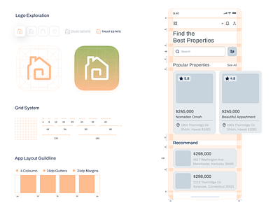 Guidelines For Trust Estate mobile app design