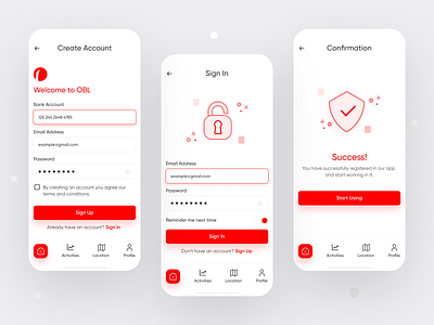 One Bank - Sign-In / Sign-Up Mobile App UI