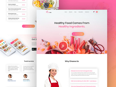 Foodcare Restaurant Landing page design foodcare home landing restaurant restaurant landing page singlepage ui ux web website