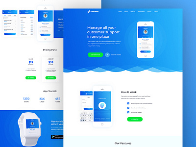 Union Bank- App Landing Page Design Concept app app landing page bank landing page design home landing singlepage ui union bank landing page ux web website