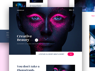 Fashion Landing Page Design Experiment design fashion landing layout photography serif slider type typography web