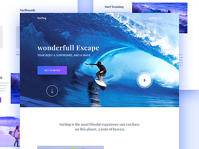 Surfing Landing Page Experiment contents design home homepage landing magazine of page scroll stance surfing table