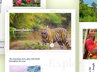 Beautiful Bangladesh Exploration bangladesh city country homepage landingpage template typography ui ux welcome