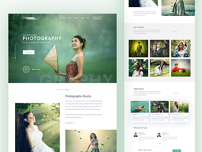 Photography website Home page creative fullscreen gallery one page parallax personal blog photo photographer photography theme portfolio responsive