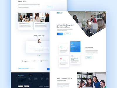 Digital Agency landing page agency design development digital homepage landing page services typography ui uiux web website