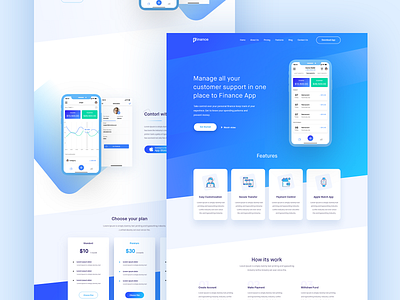 Finance app landing page app app landing page bank exploration finance finance app homepage landing page landing page ui layout typography ui ux