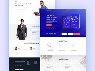 E-Book Landing Page Design book branding desktop divi e book homepage landingpage resource tabs ui ux website