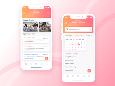 Event Mobile App UI Design