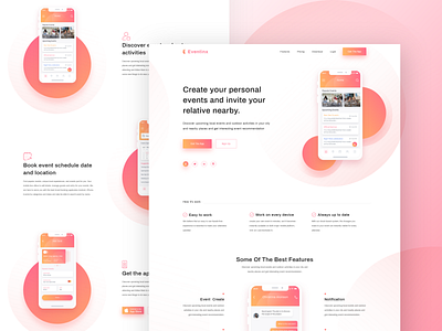 Event App Landing Page Design