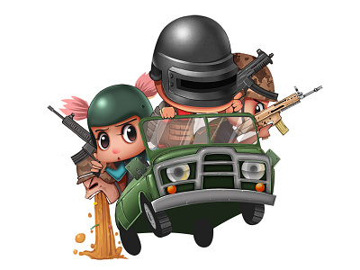 PUBG-Q cartoon